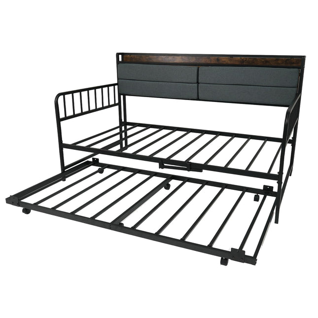 Dreamade Daybed with Trundle Twin Bed Frame