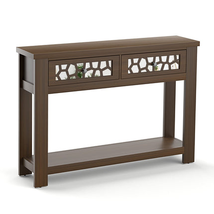 Dreamade 2-Tier Console Table with Drawers