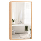 Dreamade Medicine Cabinet Mirror, Bathroom Wall Cabinet with Reversible Single Door, 2 Adjustable Shelves