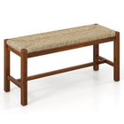 Dreamade Dining Bench with Woven Seagrass Woven Seat