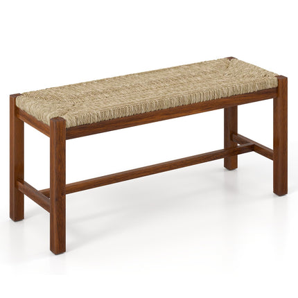 Dreamade Dining Bench with Woven Seagrass Woven Seat