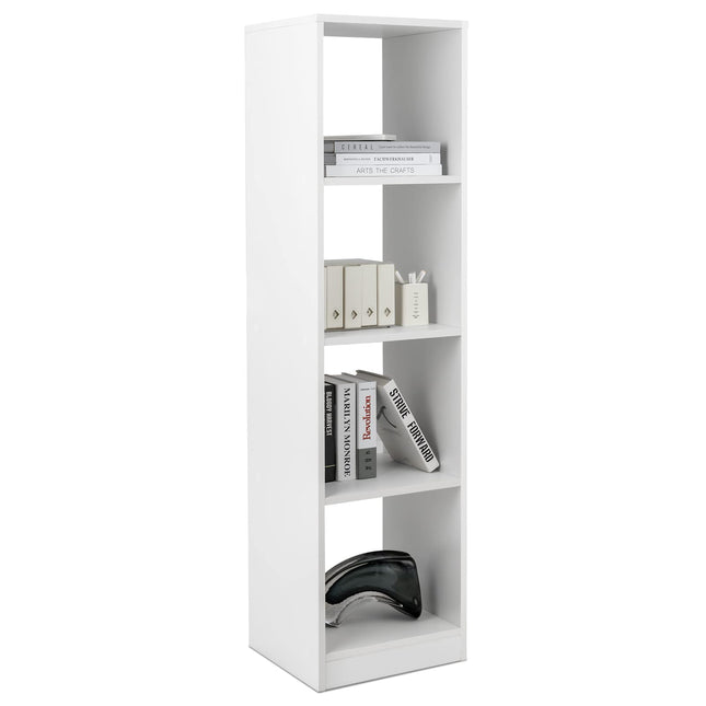 Dreamade 56” Tall Bookcase, 4-Cube Bookshelf with 4 Anti-Tipping Kits