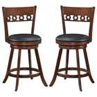 Dreamade Swivel Bar Stools, Counter Height Bar Chairs with Back