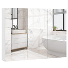 Dreamade Wall Mounted Medicine Cabinet with 3 Frameless Mirrored Doors & Mounting Hardware