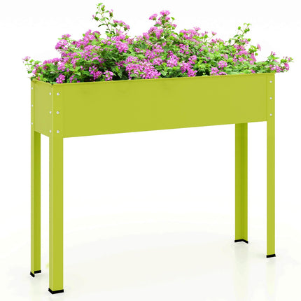 Dreamade Raised Garden Bed, Metal Planter Box with Legs, Drain Hole, Outdoor Indoor Elevated Garden Box