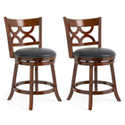 Dreamade Swivel Bar Stools Set of 2/4 with Upholstered Seat
