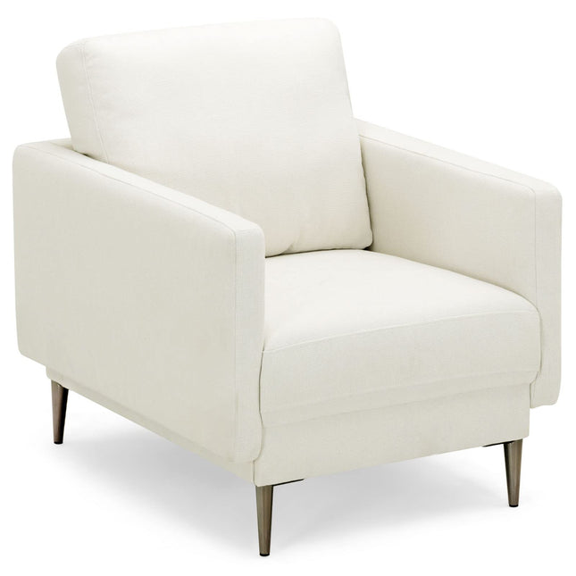 Dreamade Sofa Couch, for Bedroom, Reception Rooms, Chair & Loveseat(Grey & White)