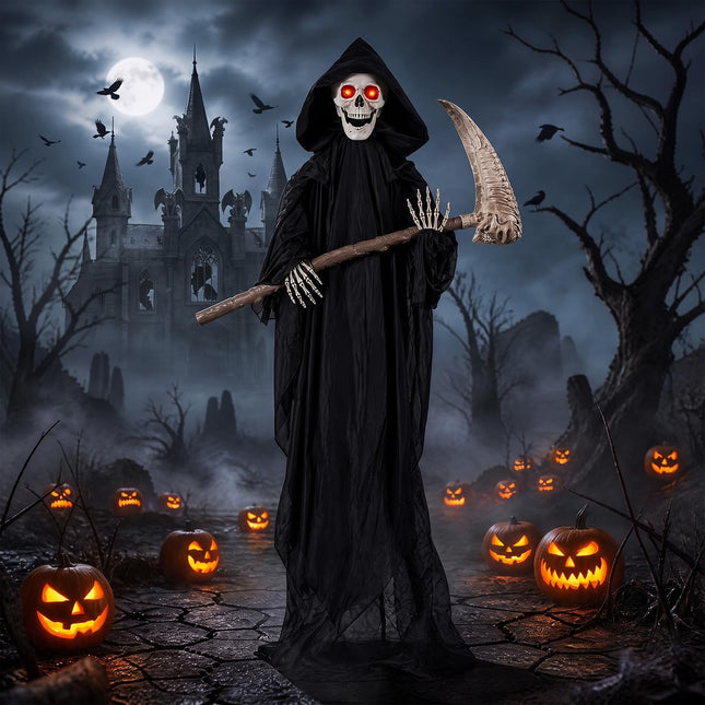 DREAMADE 6 FT Life Size Animatronic Grim Reaper