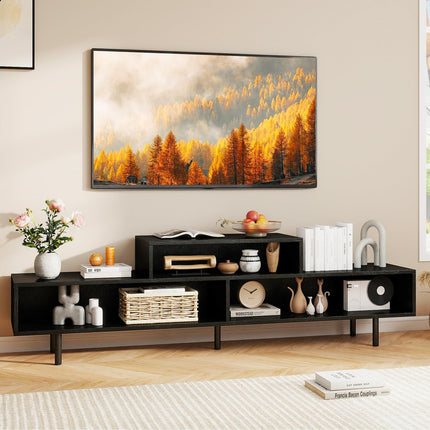 Dreamade 3 Cubby TV Stand for 55/65/70 Inch TV | 63" Modern Entertainment Center