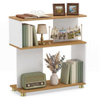 Dreamade 3-Tier Geometric S Shaped Bookcase with Open Storage Shelves (1/2)