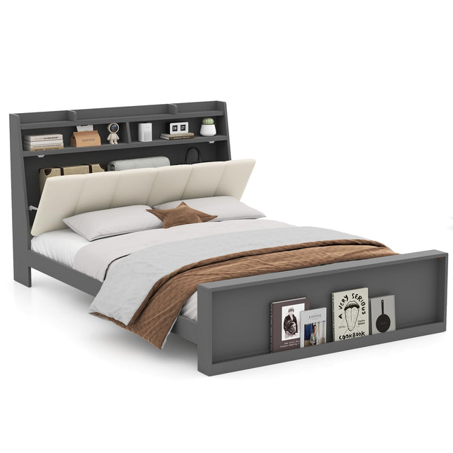 Dreamade Full Size Bed Frame with Storage