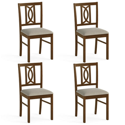 Dreamade Dining Chairs Rubber Wood Dining Room Chairs (2/4)
