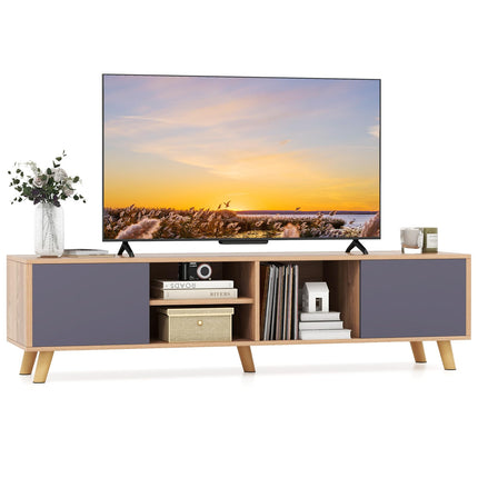 Dreamade TV Stand for TVs up to 65 Inch, Entertainment Center with 2 Side Cabinets