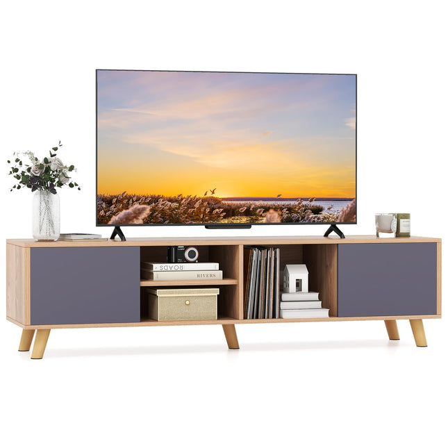 Dreamade TV Stand for TVs up to 65 Inch, Entertainment Center with 2 Side Cabinets