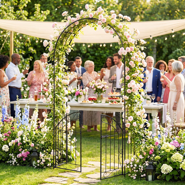Dreamade 79" H x 39" W Garden Arch with Gate
