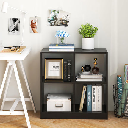 Dreamade 4-Cube Bookcase - 2-Tier Bookshelf Open Back