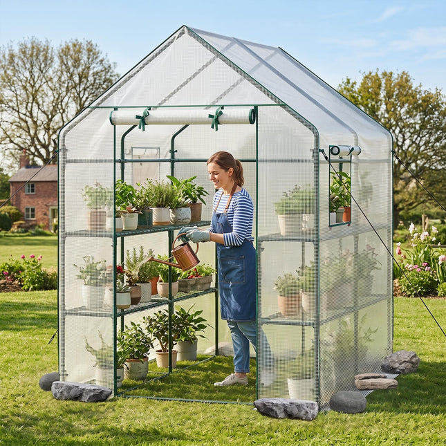 Dreamade 57”L x 57”W x 77”H Walk-in Greenhouse for Outdoors