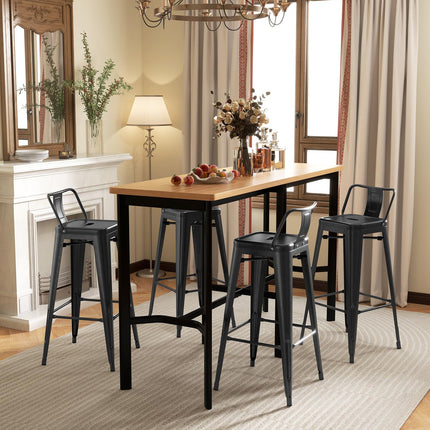 Dreamade Metal Bar Stools Set of 4 for Kitchen Island