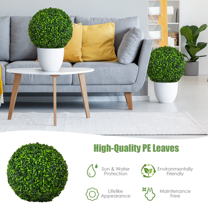 Dreamade 2 PCS 15.7 Inch Artificial Boxwood Topiary Balls - DreamadeUS