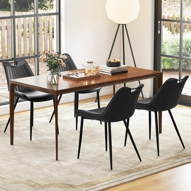 Dreamade Dining Chairs Set of 4 PU Leather Upholstered Kitchen Dining Room Chairs