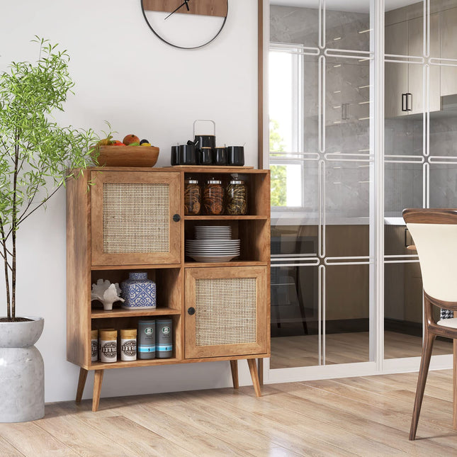 Dreamade Buffet Cabinet, Wood Sideboard Storage Cabinet