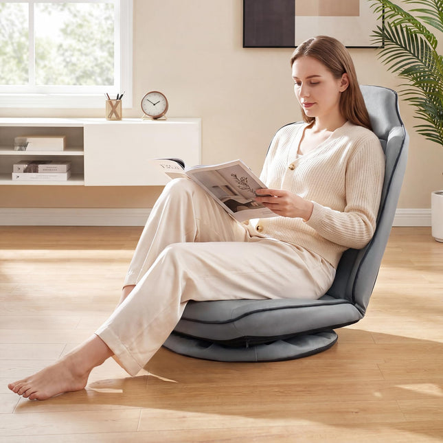 Dreamade 360° Gaming Chair Foldable Reclining Lounge Chair with Padded Seat Cushion
