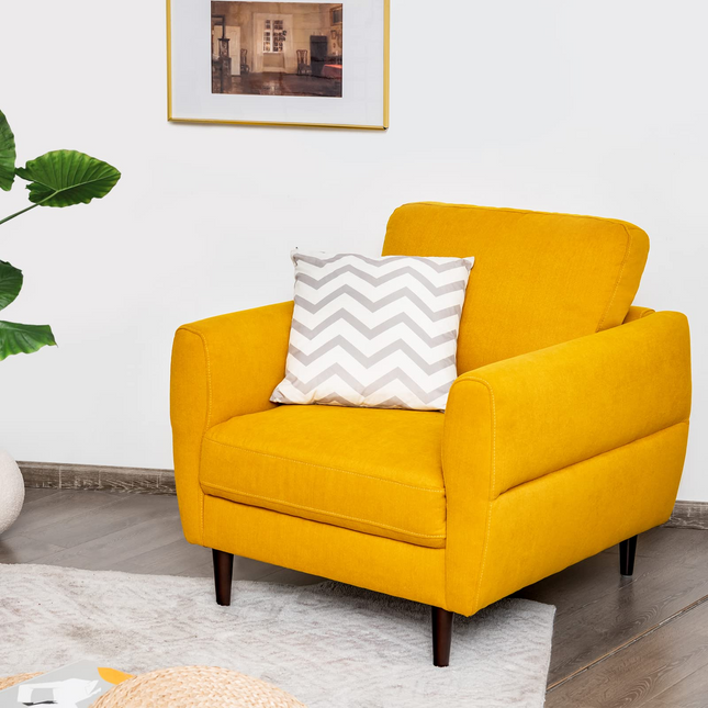 Dreamade Sofa Chair, Upholstered Mid-Century Modern Accent Chair