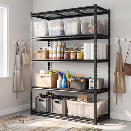 Dreamade 5-Tier Metal Storage Shelves(1/2/3/4,48" L x 24" W x 72" H)