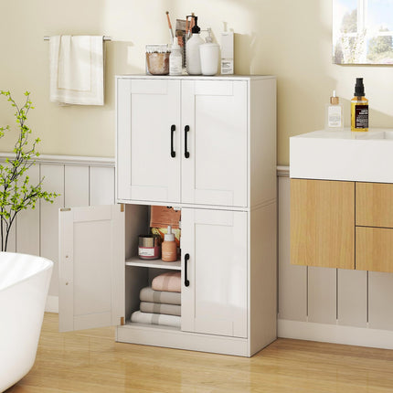 Dreamade Bathroom Cabinet 43.5 inch Storage Cabinet with Doors and Adjustable Shelves