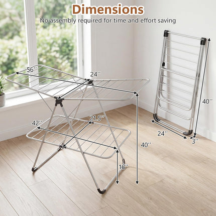 Dreamade Foldable Clothes Drying Rack for Indoor and Outdoor Use