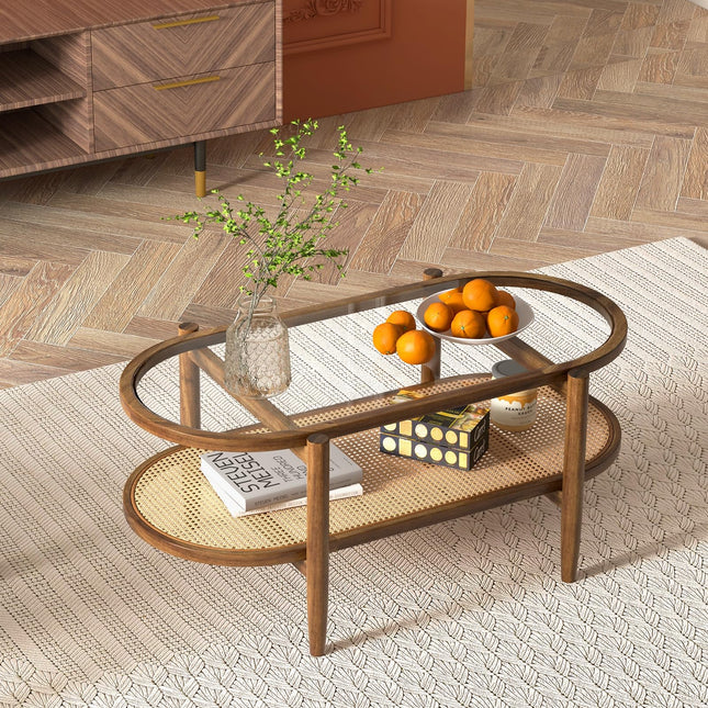 Boho Rattan Coffee Table - Dreamade