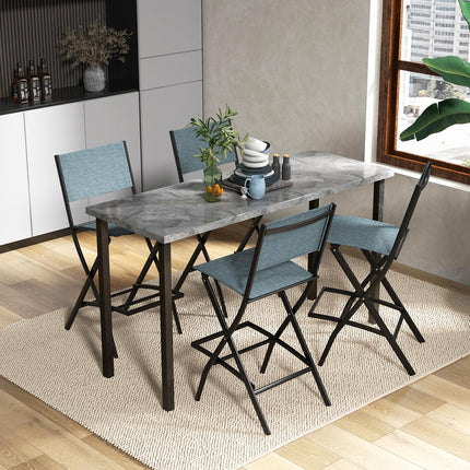 Dreamade Folding Patio Bar Chairs Set of 6
