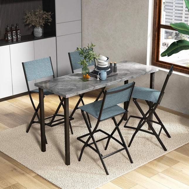 Dreamade Folding Patio Bar Chairs Set of 6