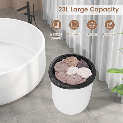 Dreamade Towel Warmer for Bathroom - 23L Large Blanket Warmer with 3 Heat Settings, Built-in Timer, Auto Shut Off