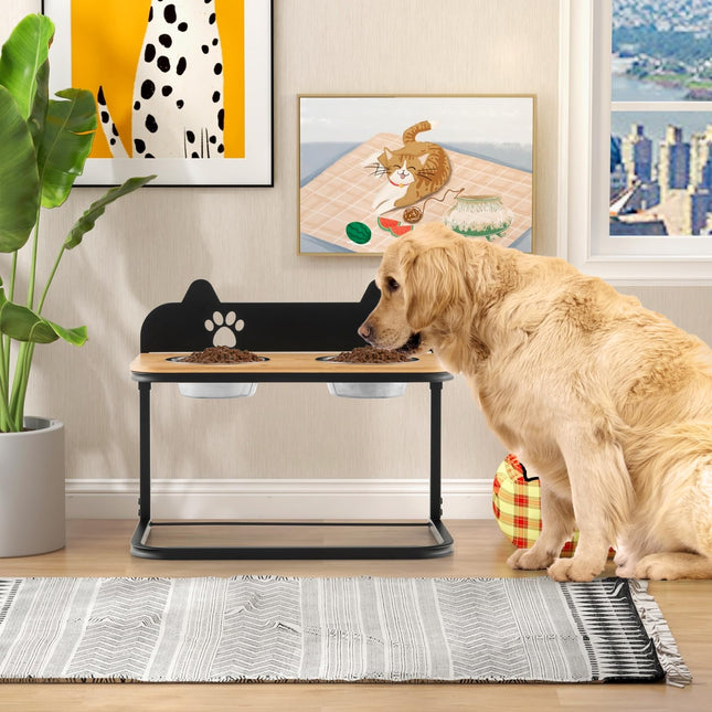 Dreamade Elevated Dog Bowls Stand - Raised Pets Cats Feeding Station