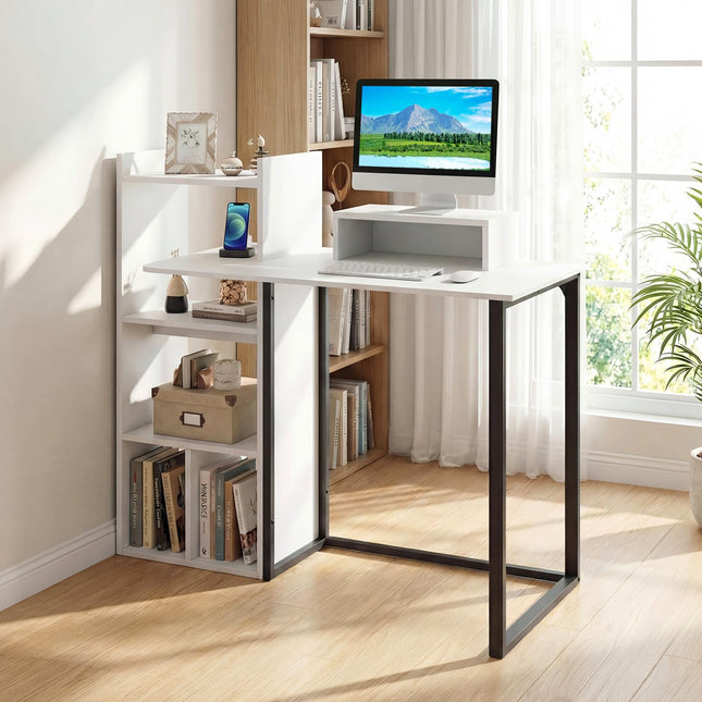 Dreamade 43.5" Computer Desk with Power Outlets