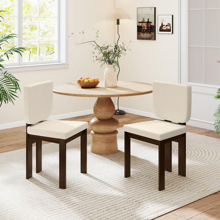 Dreamade Soft Sherpa Upholstered Kitchen Dining Room Chairs（2/4）
