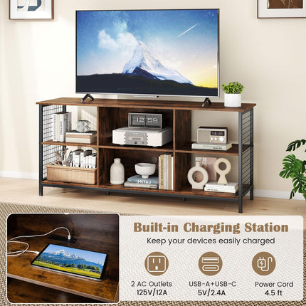 Dreamade Industrial TV Stand for TVs up to 65 Inch