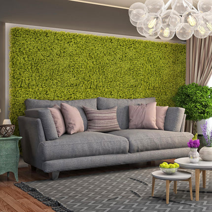 Dreamade 12PCS 20" x 20" Grass Wall Panels Backdrop, Garden Privacy Fence Screen, 33.3 Sq.ft Artificial Moss Wall Panels
