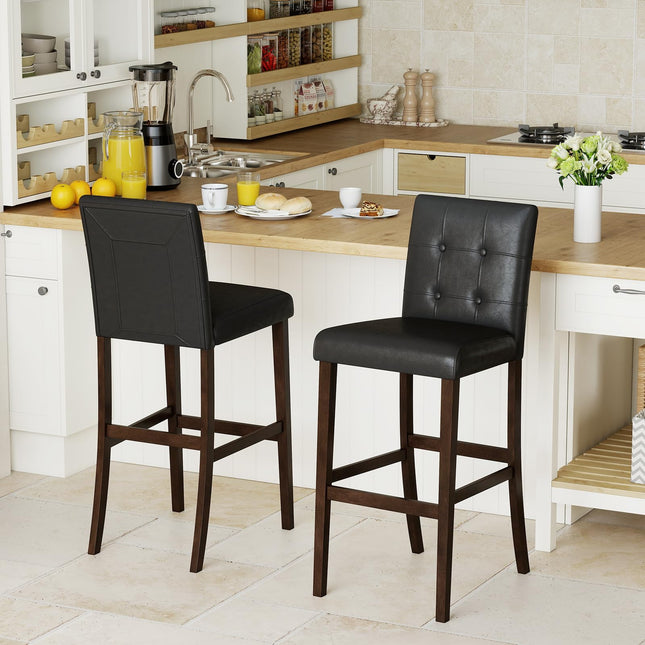 Dreamade Bar Stools Set of 2/4 with Button Tufted Back