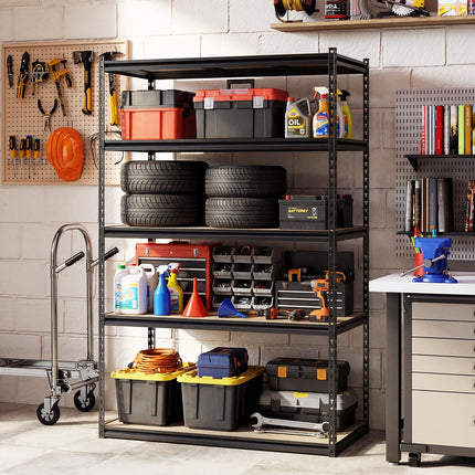 Dreamade 5-Tier Metal Storage Shelves Heavy Duty Garage Shelving Units(1/2/3/4,48" W x 24" D x 72" H)