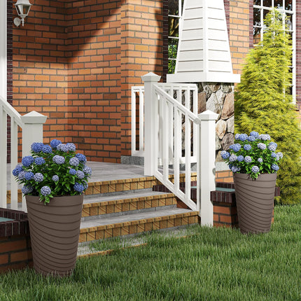 Dreamade 18" Tall Flower Pot Set of 2 Modern Decorative Planter Pots