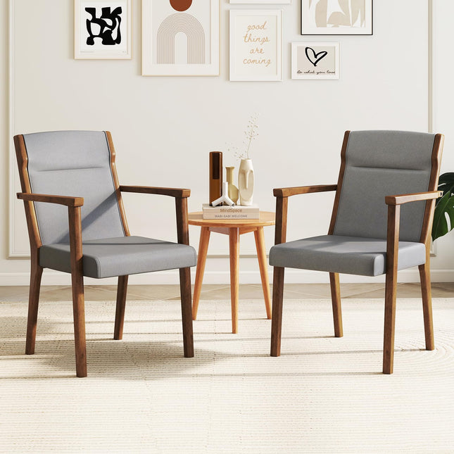 Dreamade Mid Century Modern Dining Chairs Set of 2/4 Upholstered Accent Chair with High Back