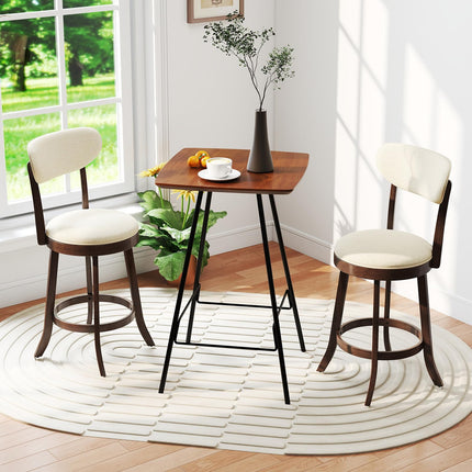 Dreamade 25.5" Counter Height Upholstered Linen Barstools
