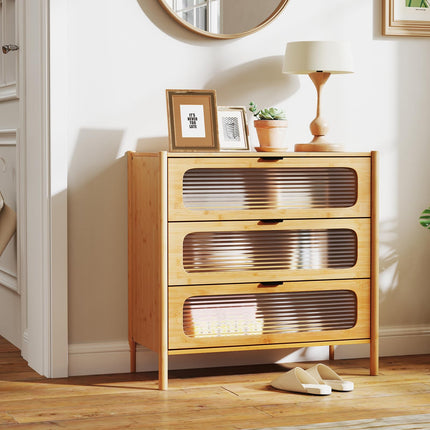 Dreamade Bamboo 3-Drawer Storage Cabinet