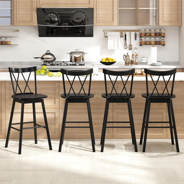 Dreamade Windsor Bar Stools Set of 2/4(29"/24")