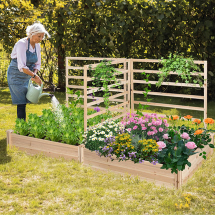 Dreamade Raised Garden Bed with Trellis