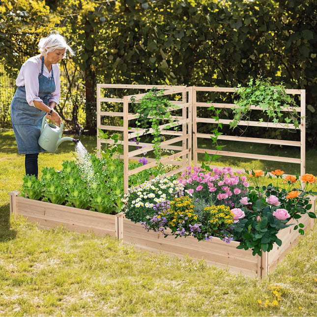 Dreamade Raised Garden Bed with Trellis
