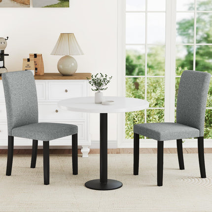 iantex Upholstered Dining Chairs Set of 2/4 Mid-Century Modern Fabric Parson Chair w/Rubber Wood Legs