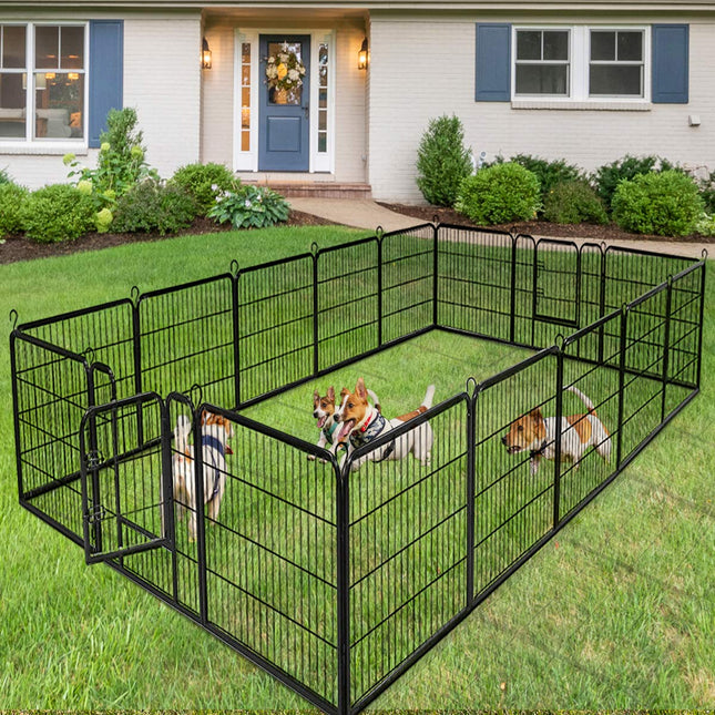 Dreamade 48 inch Dog Playpen with Door (16 pannels)